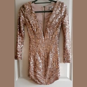 Shareen Gold Sequin Bodycon Dress. Australian size 8/US size 4.